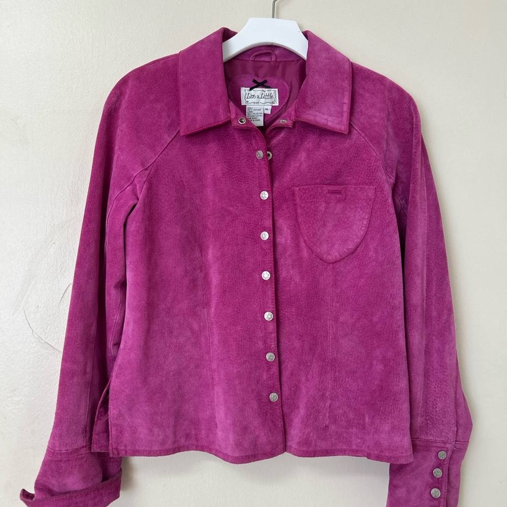 Live a Little Purplish‎ Leather Jacket size medium